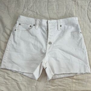 J. Crew White Denim Jean Shorts
